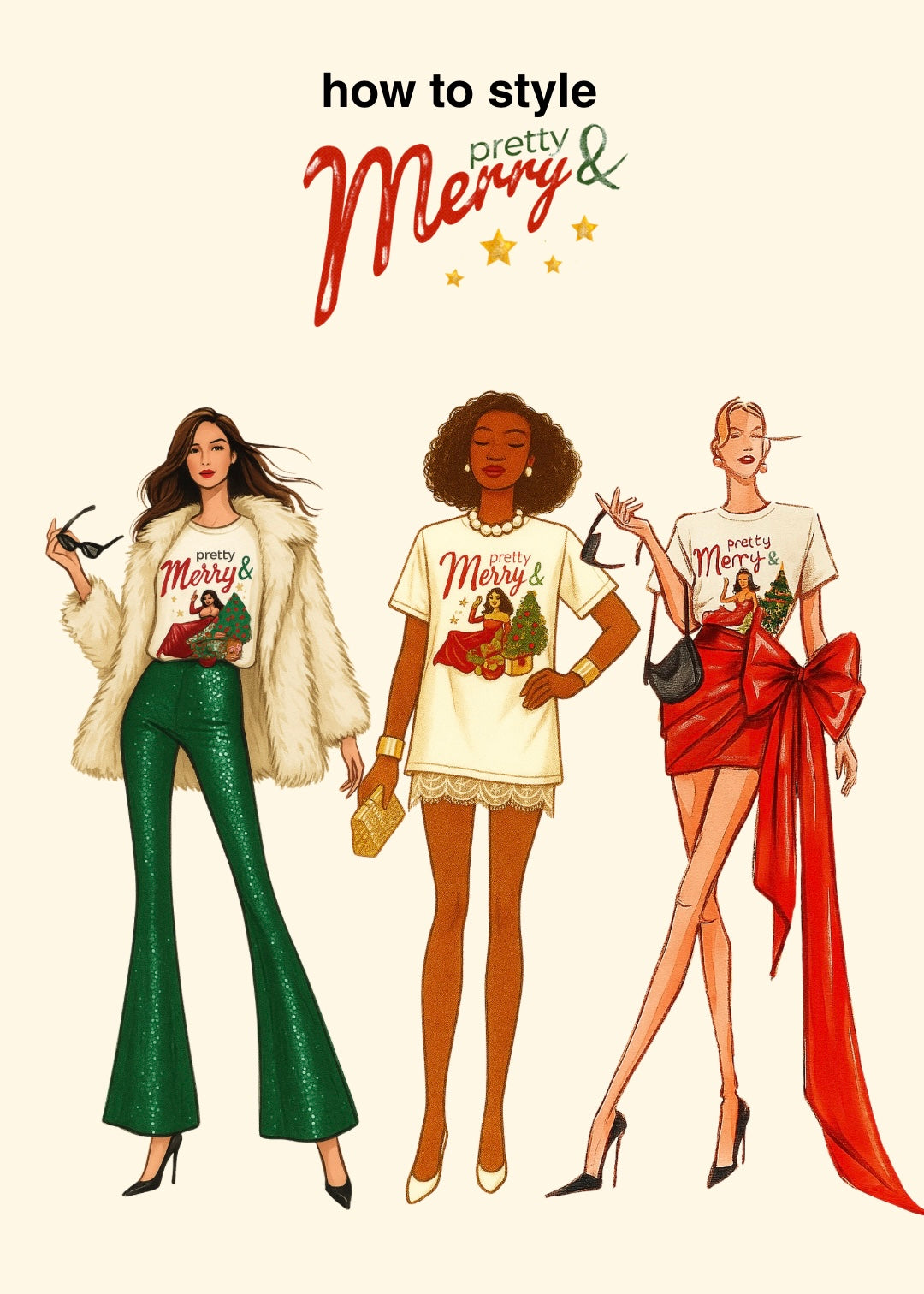 pretty and merry boxy tee