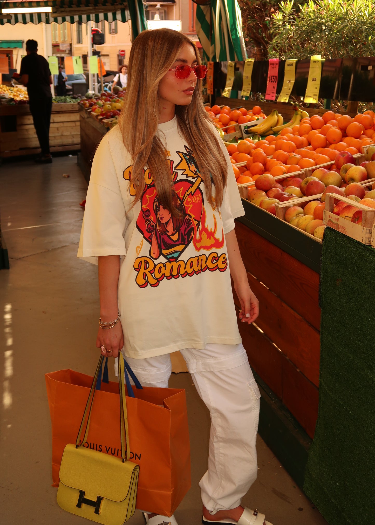 Bad Romance Oversized T-Shirt in Vintage White