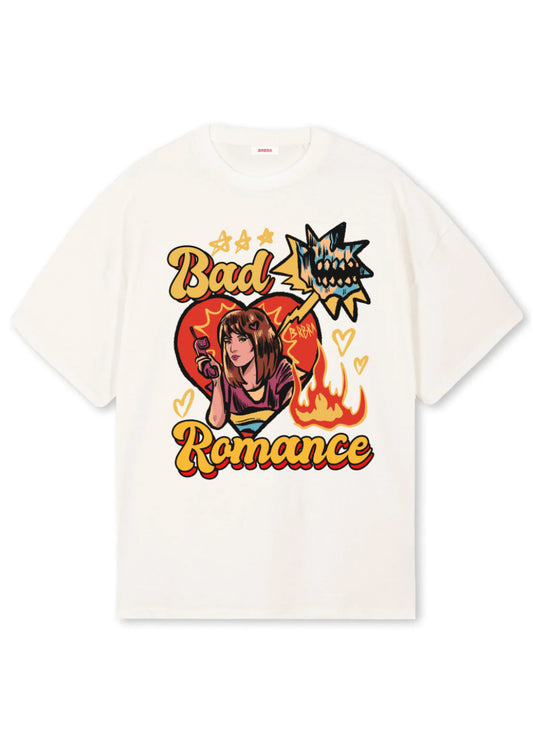 Bad Romance Oversized T-Shirt in Vintage White