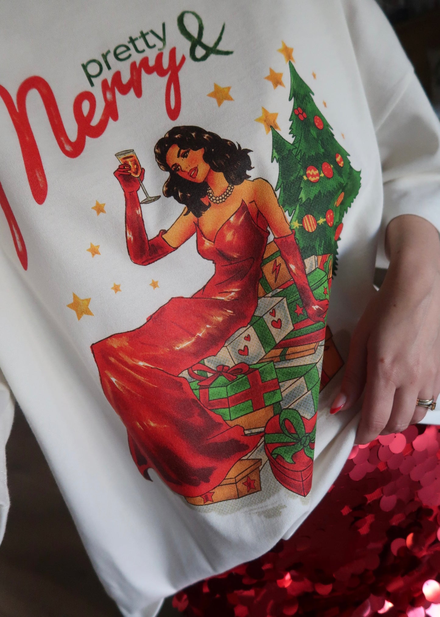 pretty and merry boxy tee