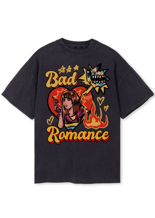 Bad Romance Oversized T-Shirt in Vintage Black