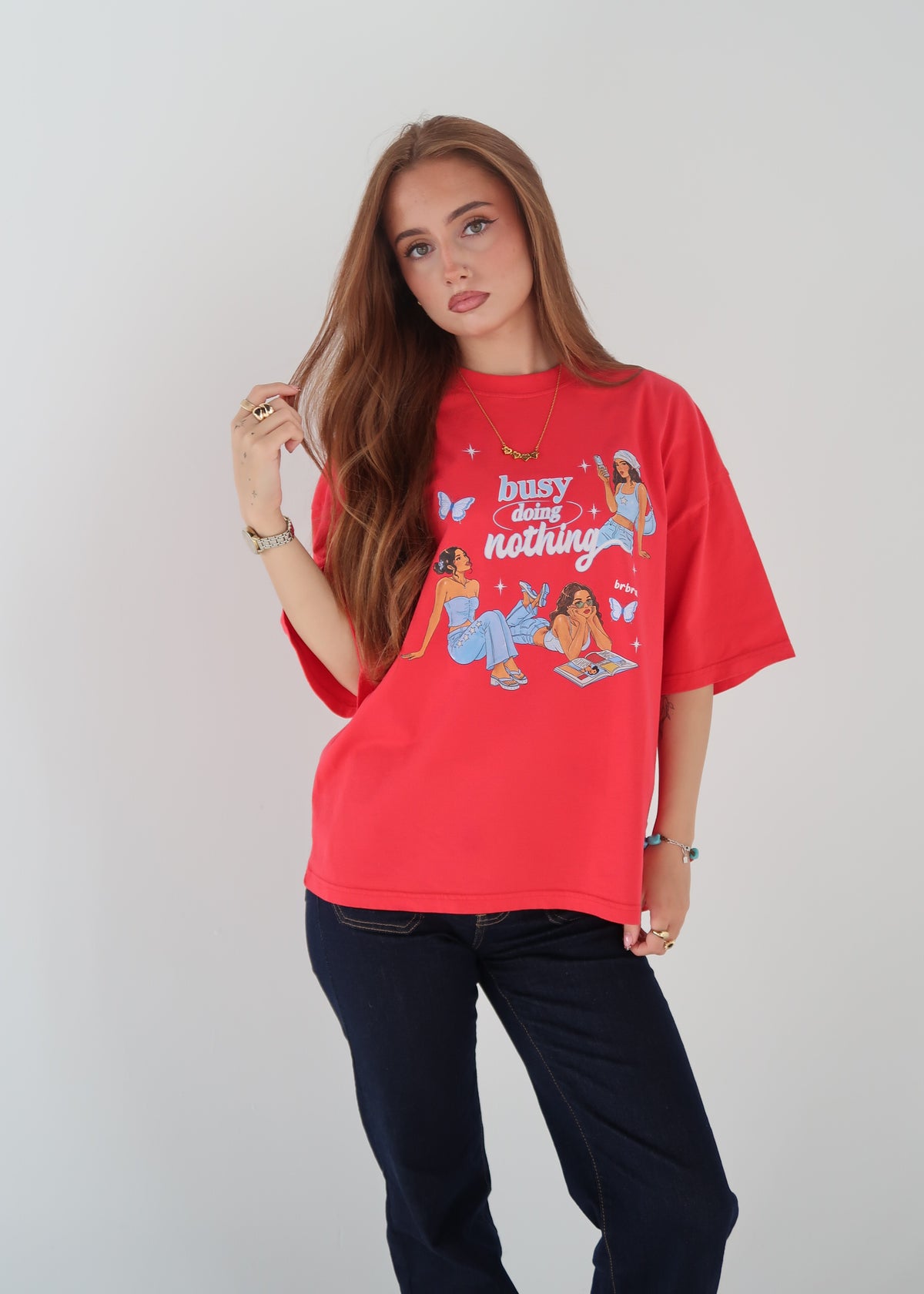 busy doing nothing boxy tee