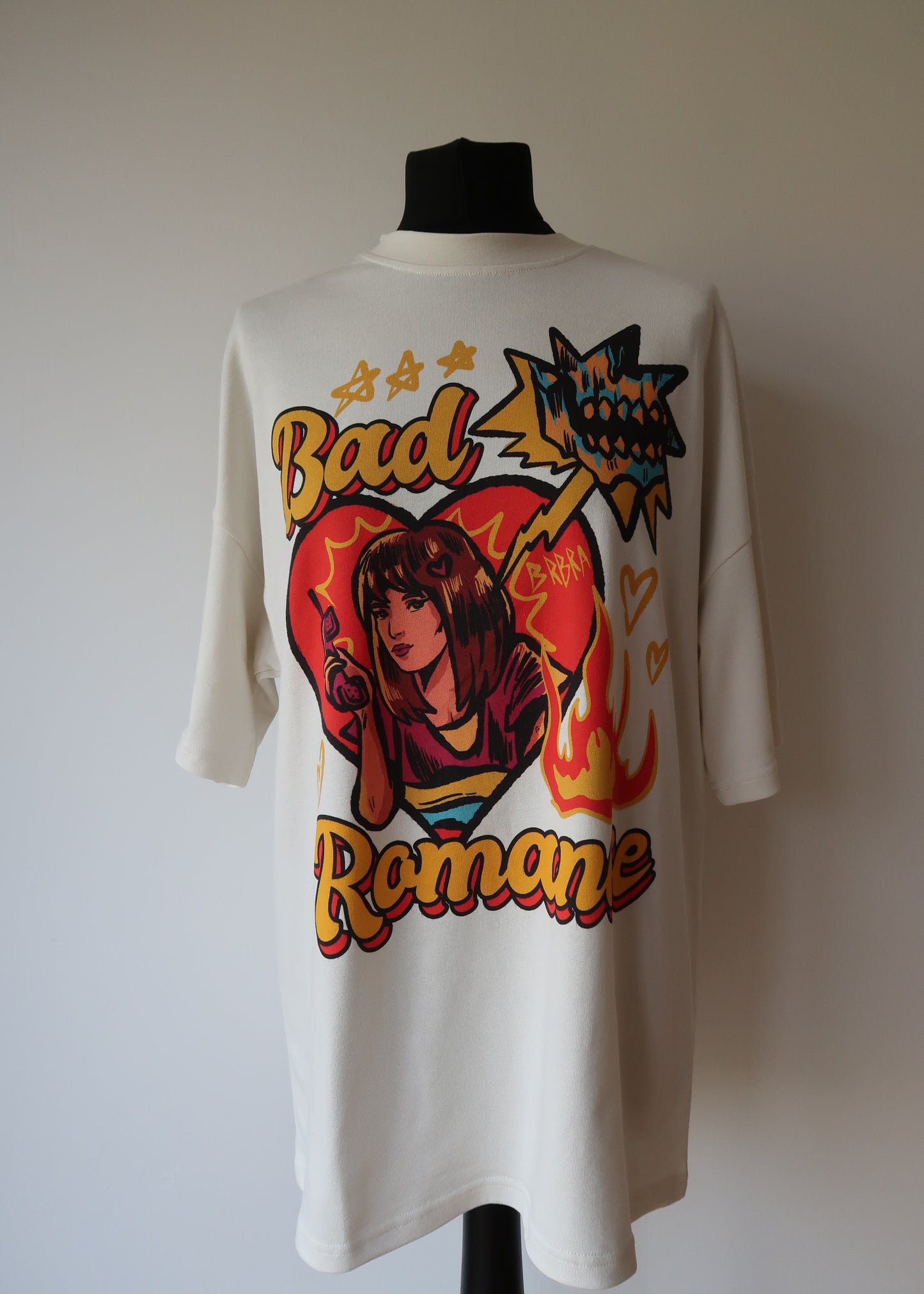 Bad Romance Oversized T-Shirt in Vintage White