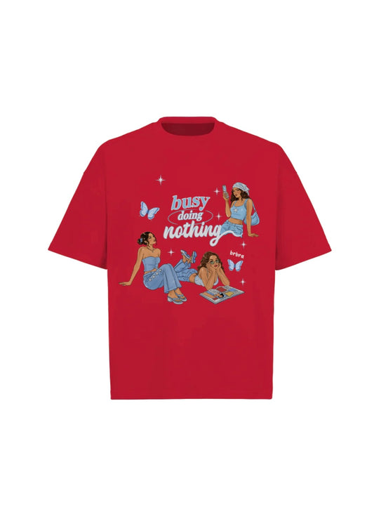 busy doing nothing boxy tee